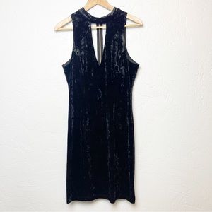 Speechless black velvet cocktail dress halter neck size 15 zip back